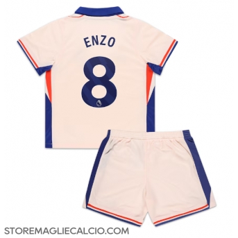 Chelsea Enzo Fernandez #8 Maglia Gara Trasferta Repliche 2024-25 Bambino Maniche Corte